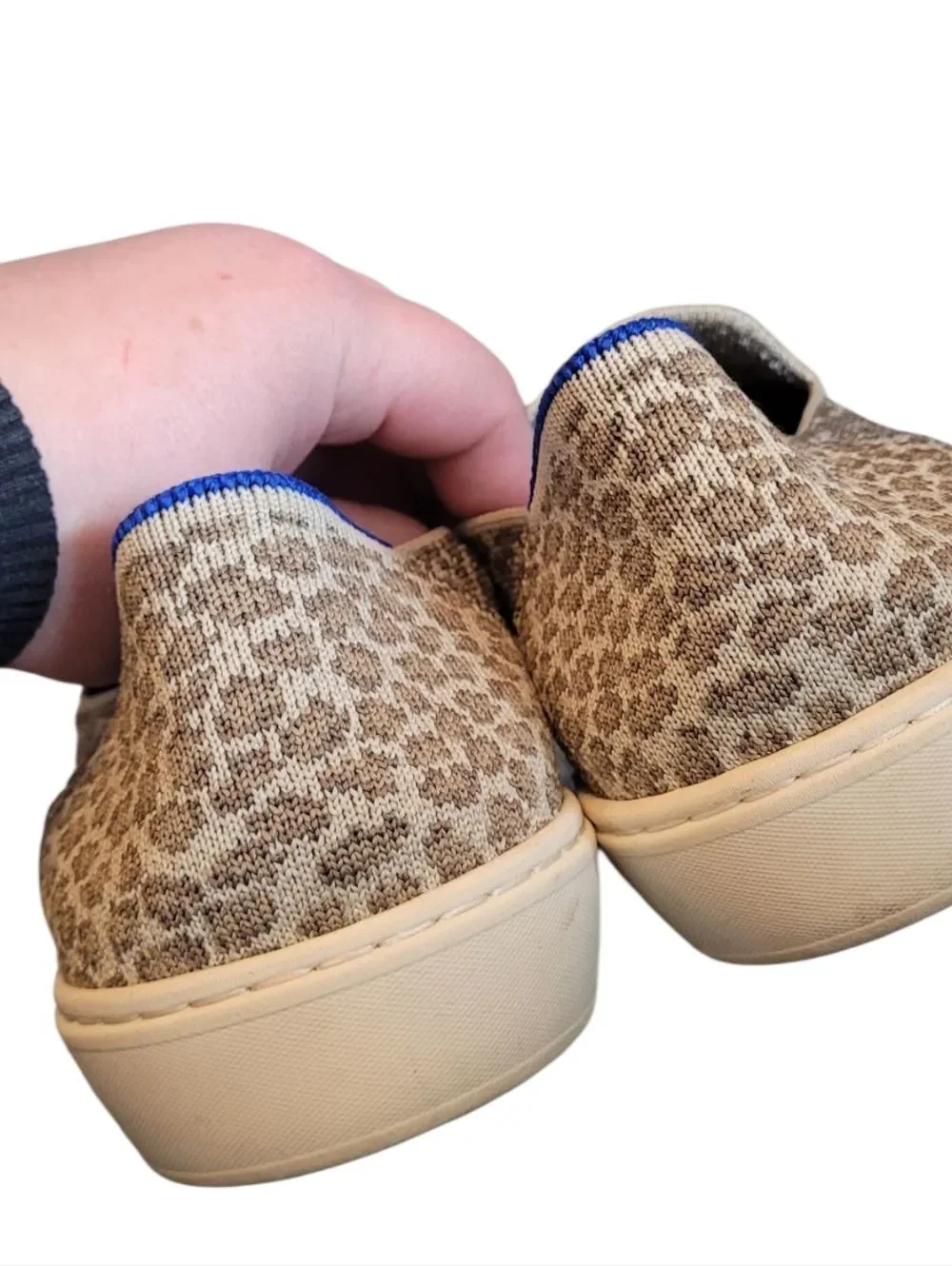 Rothy's Leopard Print Slip-On Knit Casual Shoes Size 10.5